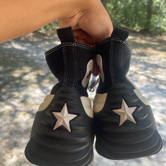 Converse Black and White High-Top Sneakers - Picture 3 of 4